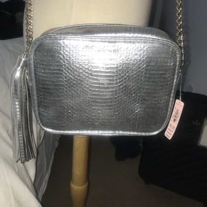Victoria’s Secret Snakeskin Silver Cross Body Bag